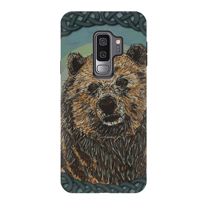 Galaxy S9 plus StrongFit Brown Bear by Lotti Brown