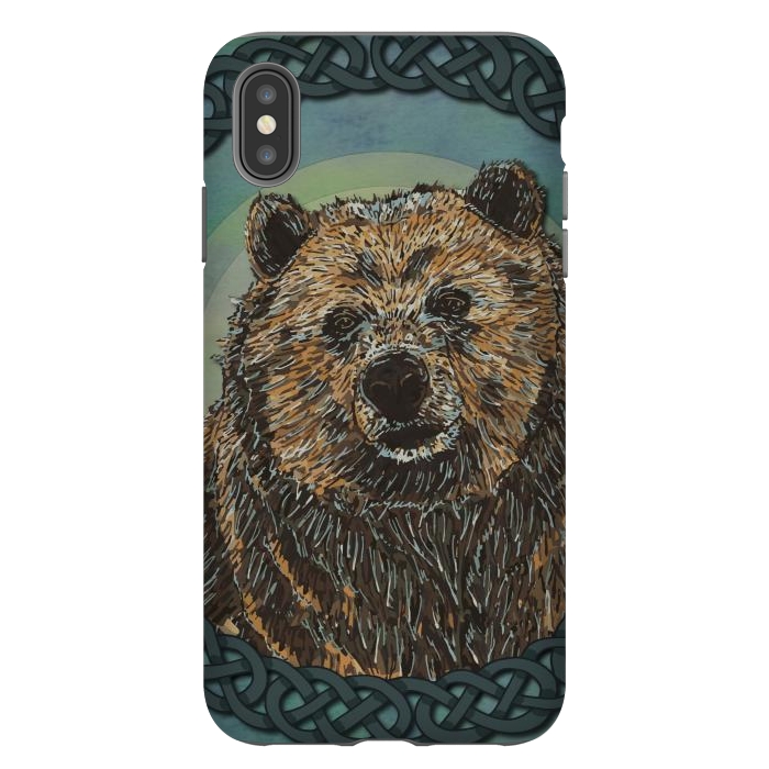 iPhone Xs Max StrongFit Brown Bear by Lotti Brown