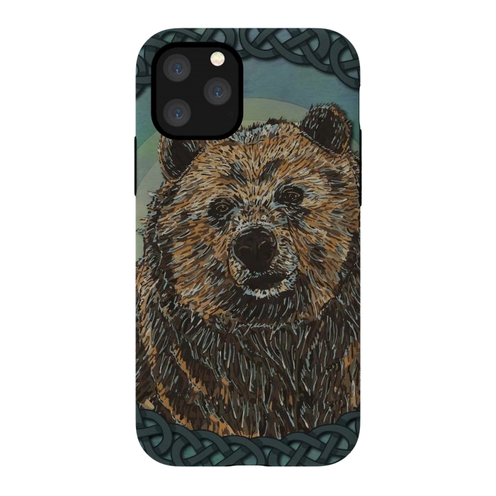 iPhone 11 Pro StrongFit Brown Bear by Lotti Brown
