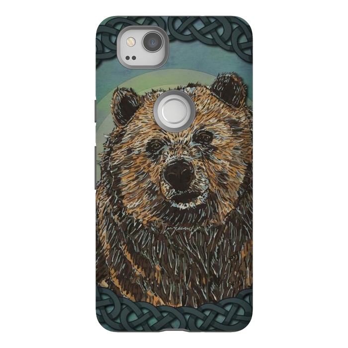 Pixel 2 StrongFit Brown Bear by Lotti Brown