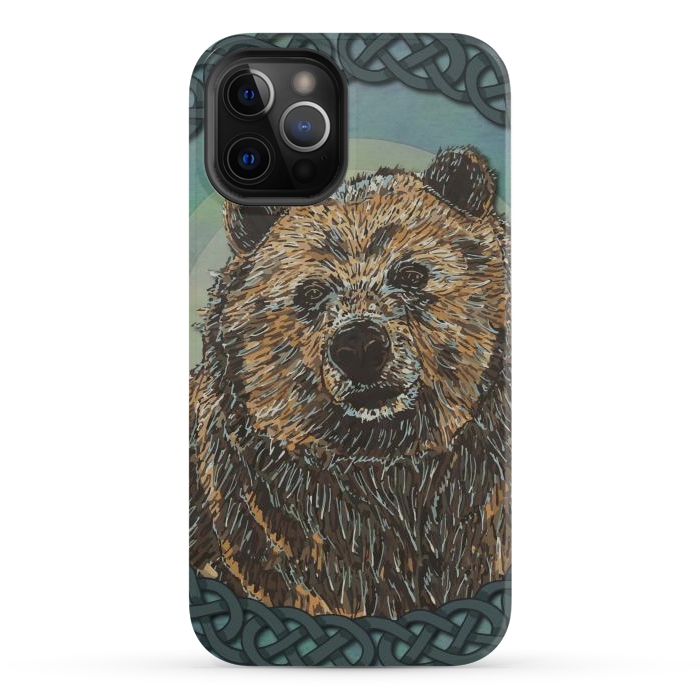 iPhone 12 Pro StrongFit Brown Bear by Lotti Brown