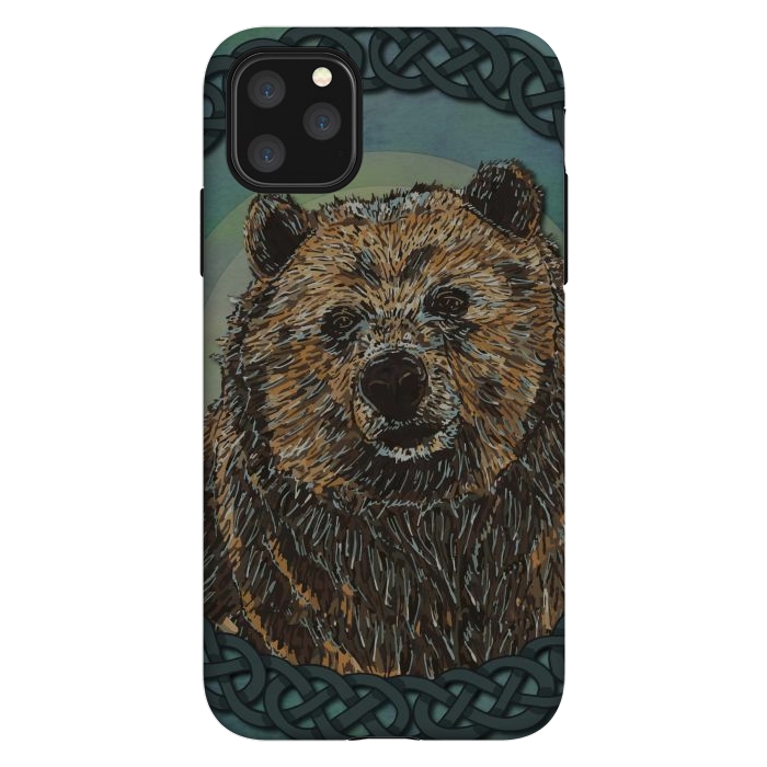 iPhone 11 Pro Max StrongFit Brown Bear by Lotti Brown