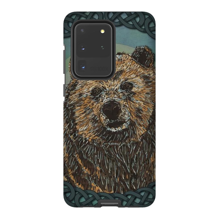 Galaxy S20 Ultra StrongFit Brown Bear by Lotti Brown