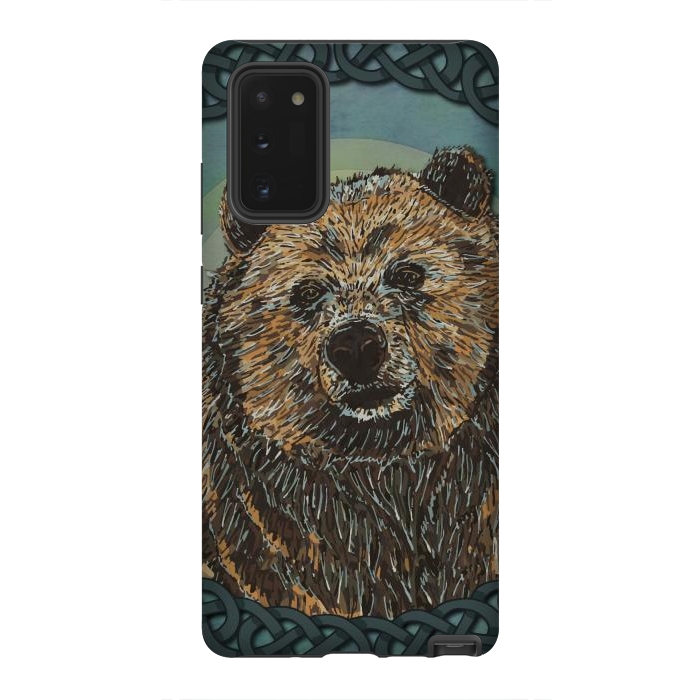 Galaxy Note 20 StrongFit Brown Bear by Lotti Brown