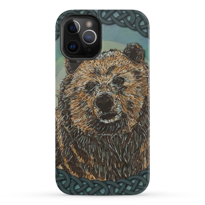 iPhone 12 Pro Max StrongFit Brown Bear by Lotti Brown