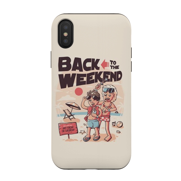 iPhone Xs / X StrongFit Back to the Weekend by eduely