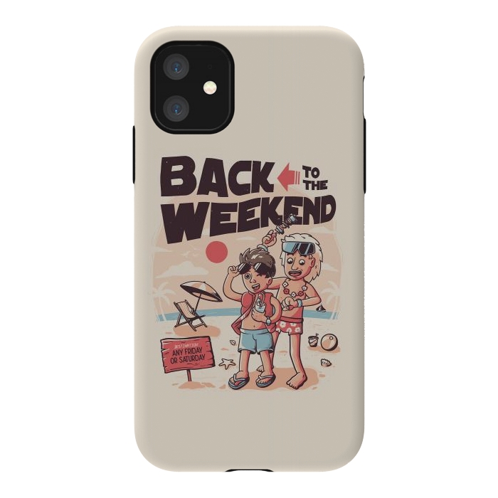iPhone 11 StrongFit Back to the Weekend by eduely