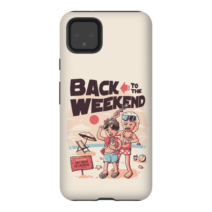 Pixel 4XL StrongFit Back to the Weekend by eduely