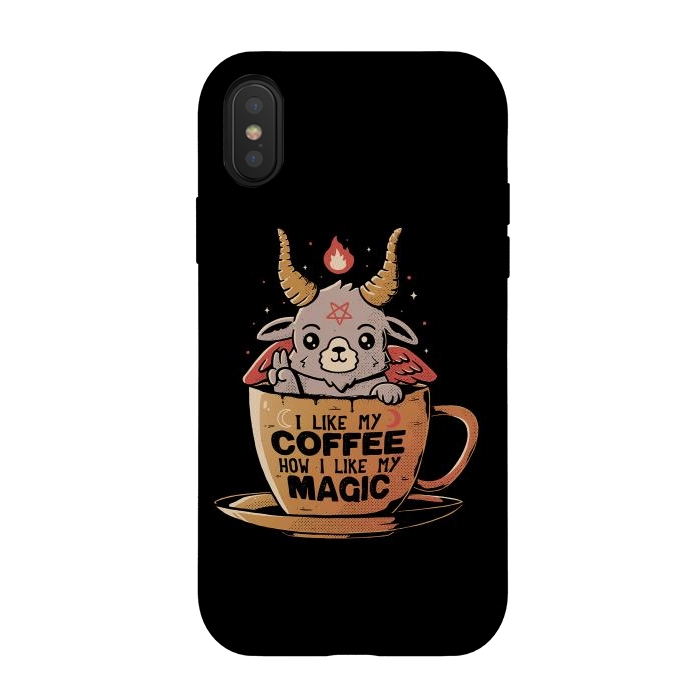 iPhone Xs / X StrongFit Black Coffee by eduely