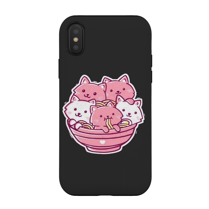 iPhone Xs / X StrongFit Cat Ramen by eduely