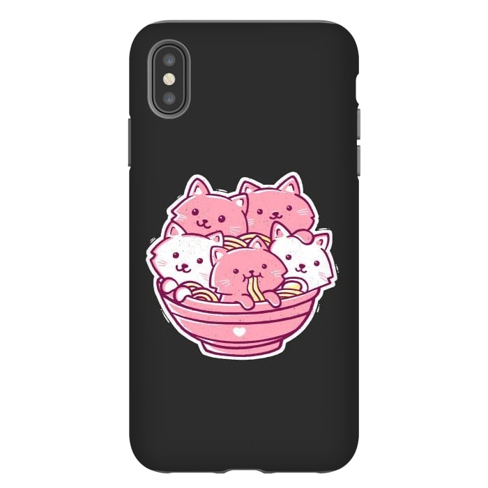 iPhone Xs Max StrongFit Cat Ramen by eduely