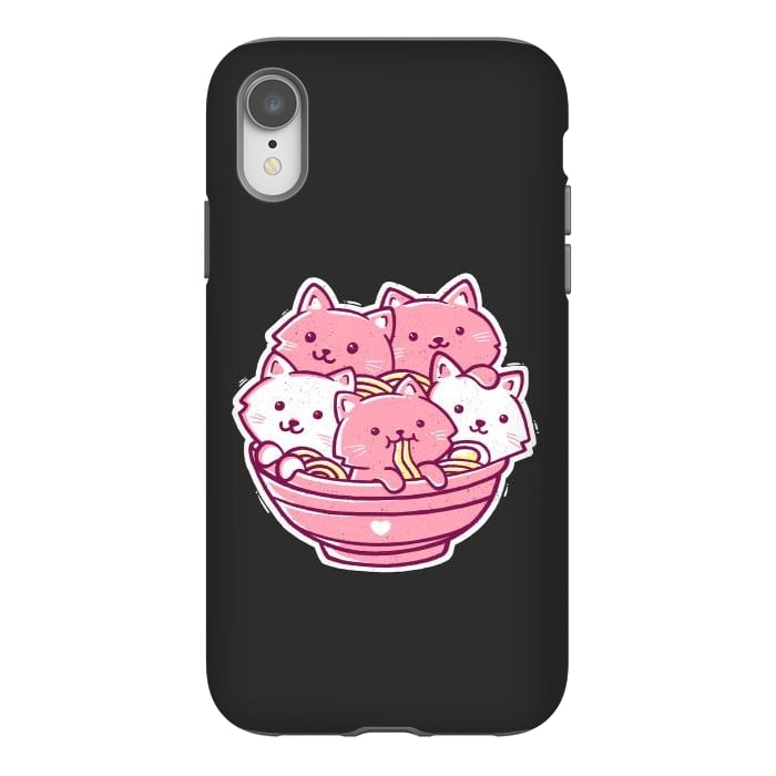iPhone Xr StrongFit Cat Ramen by eduely