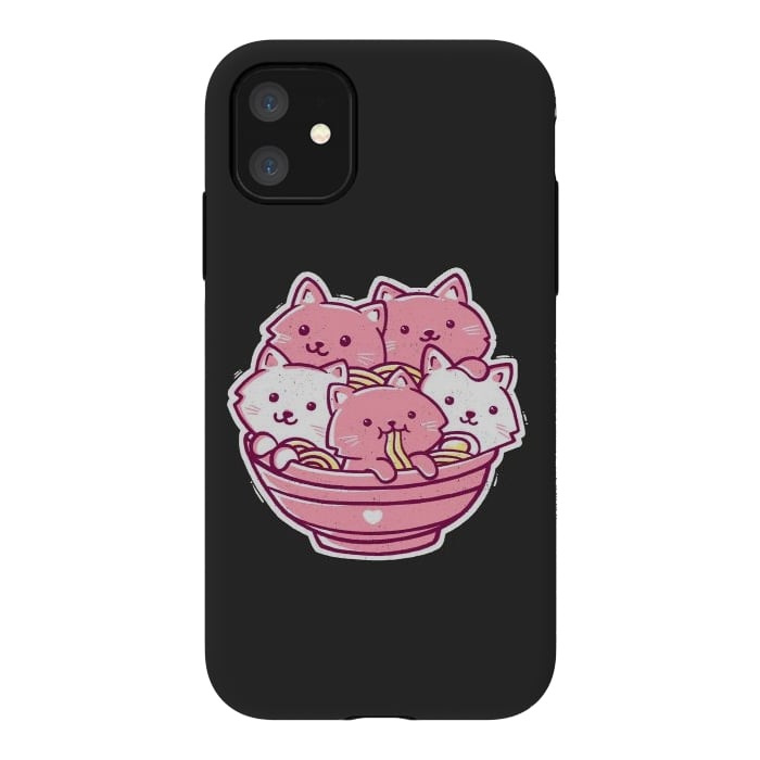 iPhone 11 StrongFit Cat Ramen by eduely