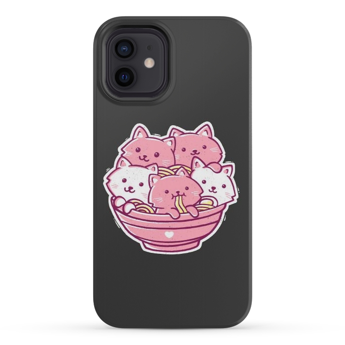 iPhone 12 mini StrongFit Cat Ramen by eduely