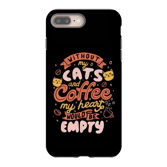 iPhone 7 plus StrongFit Cats and Coffee  by eduely