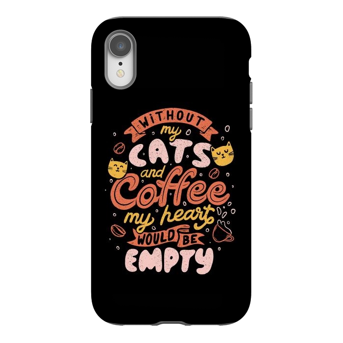 iPhone Xr StrongFit Cats and Coffee  by eduely