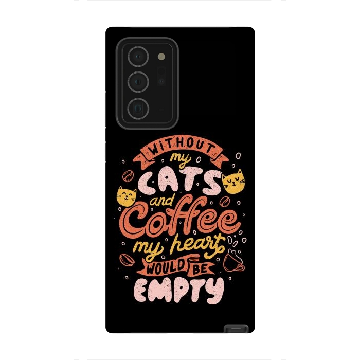 Galaxy Note 20 Ultra StrongFit Cats and Coffee  by eduely