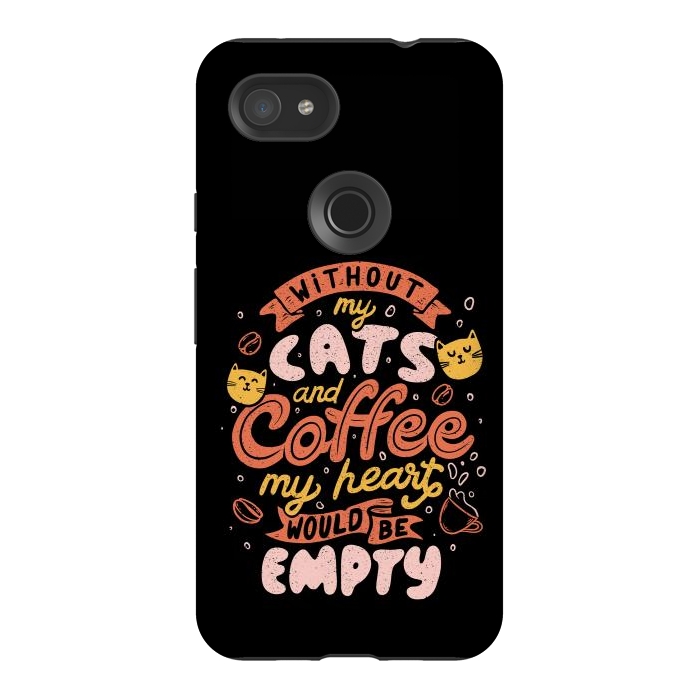 Pixel 3AXL StrongFit Cats and Coffee  by eduely