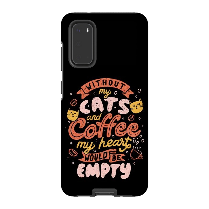 Galaxy S20 StrongFit Cats and Coffee  by eduely
