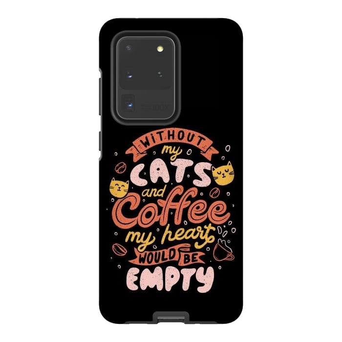 Galaxy S20 Ultra StrongFit Cats and Coffee  by eduely