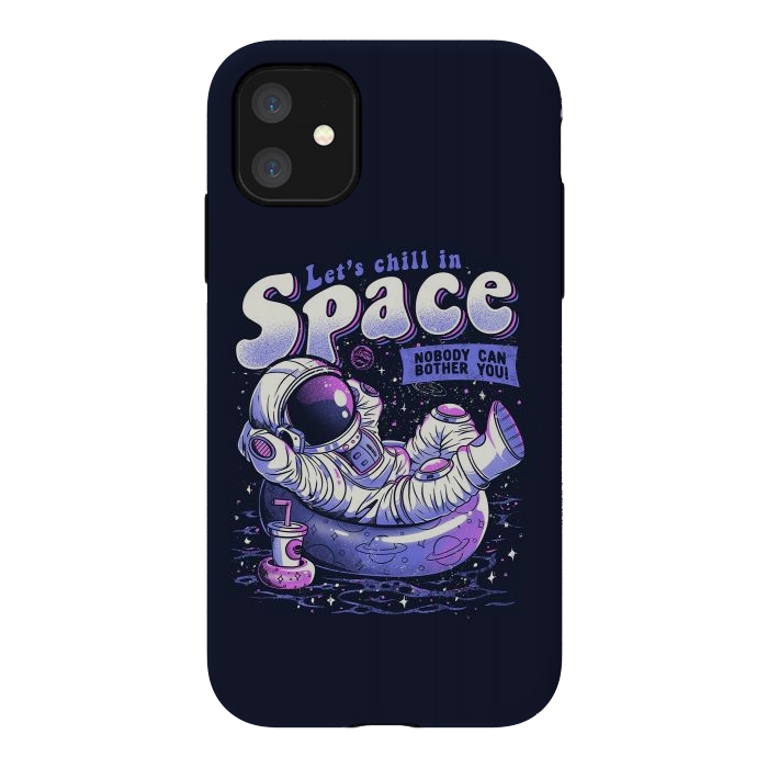 iPhone 11 StrongFit Chilling in Space by eduely