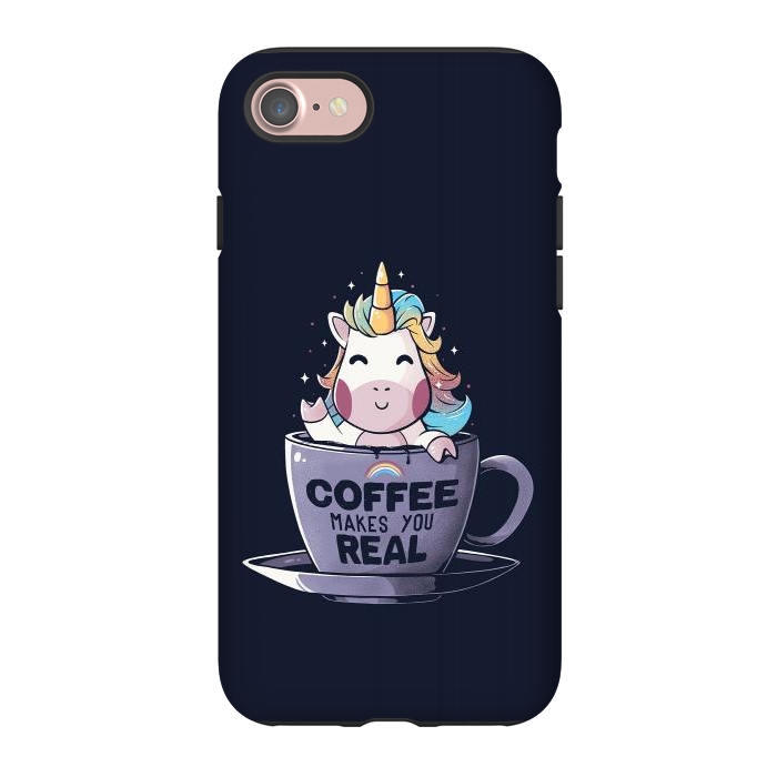 iPhone 7 StrongFit Coffee Makes You Real by eduely