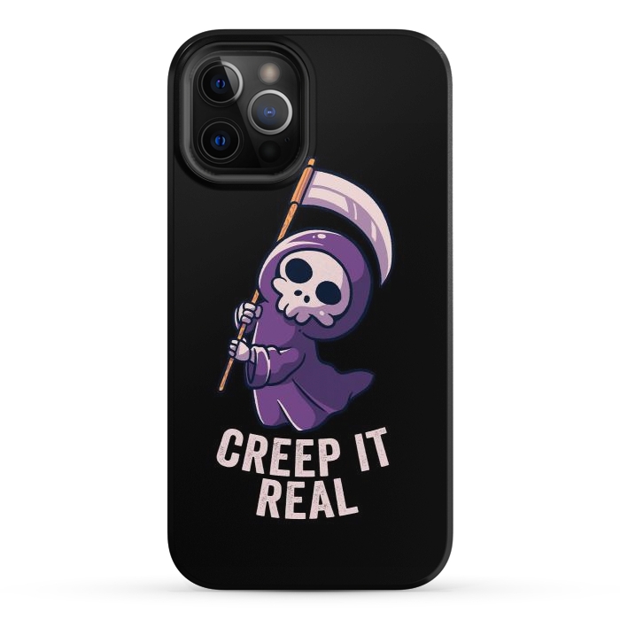 iPhone 12 Pro StrongFit Creep It Real - Skull by eduely