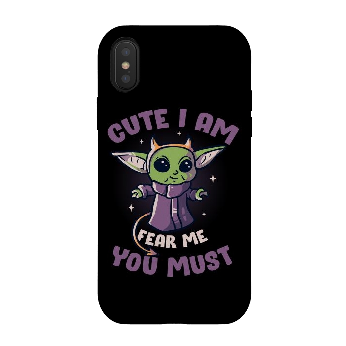 iPhone Xs / X StrongFit Cute I Am Fear Me You Must  by eduely