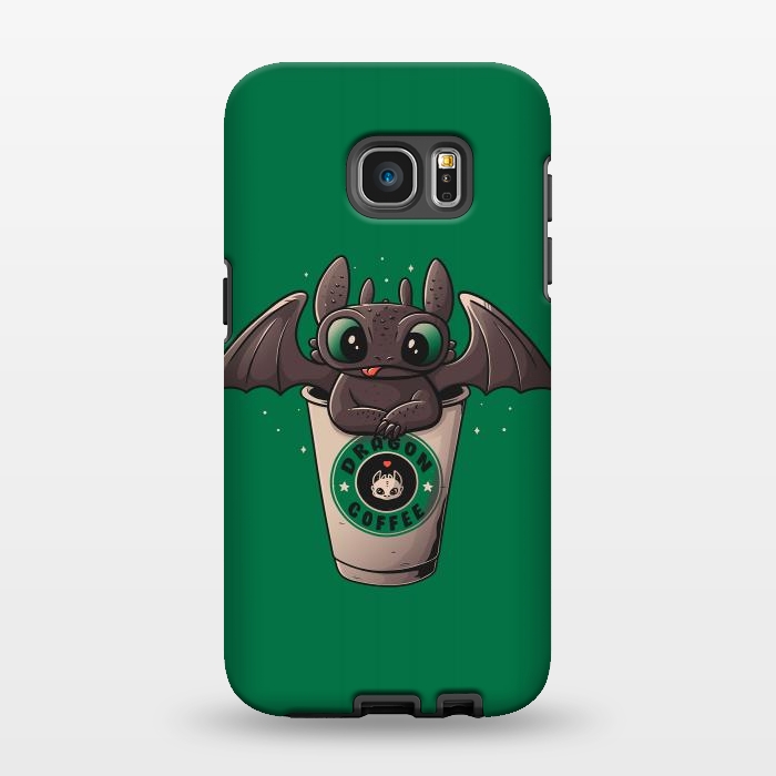 Galaxy S7 EDGE StrongFit Dragon Coffee by eduely