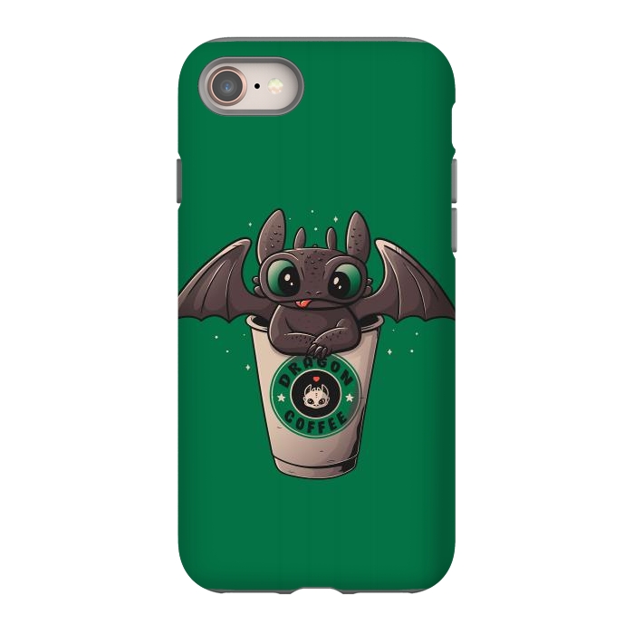 iPhone 8 StrongFit Dragon Coffee by eduely