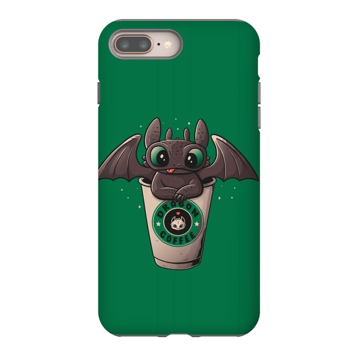 iPhone 8 plus StrongFit Dragon Coffee by eduely