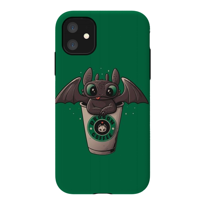 iPhone 11 StrongFit Dragon Coffee by eduely