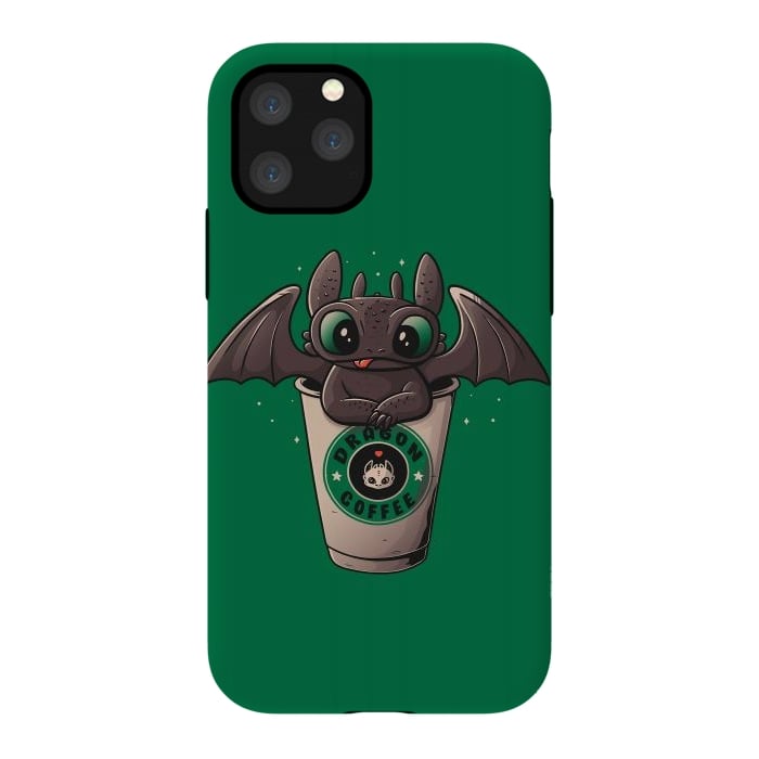 iPhone 11 Pro StrongFit Dragon Coffee by eduely