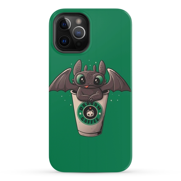iPhone 12 Pro StrongFit Dragon Coffee by eduely