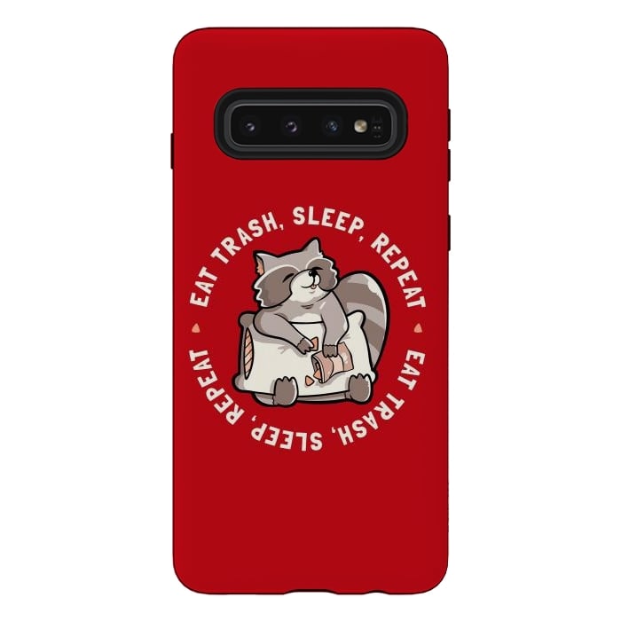Galaxy S10 StrongFit Eat Garbage Sleep Repeat by eduely
