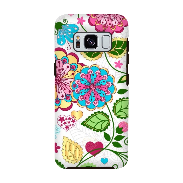 Galaxy S8 StrongFit Design Floral Pattern by ArtsCase