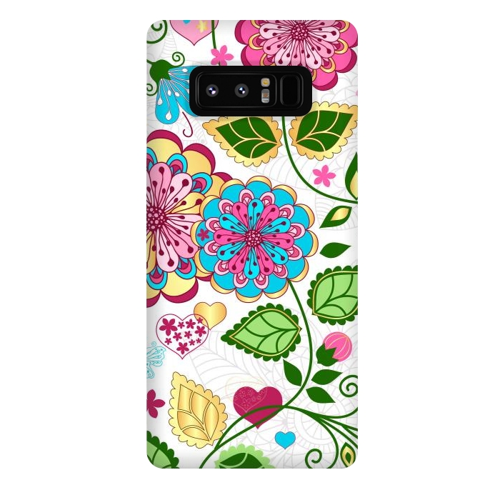 Galaxy Note 8 StrongFit Design Floral Pattern by ArtsCase