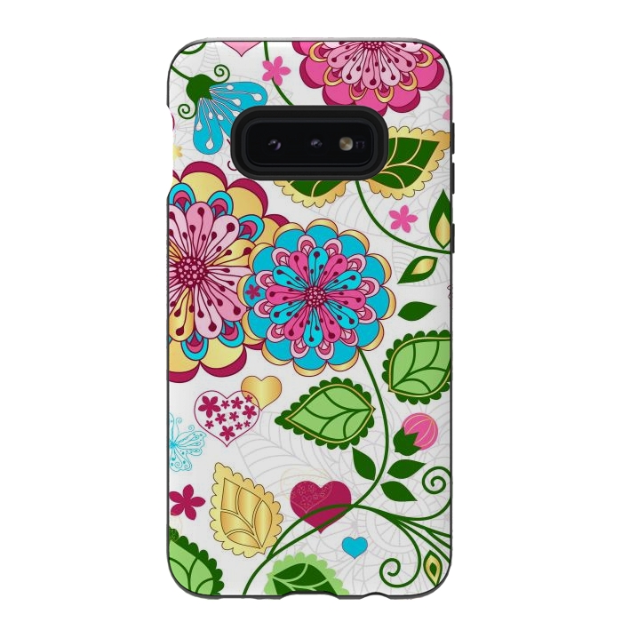 Galaxy S10e StrongFit Design Floral Pattern by ArtsCase