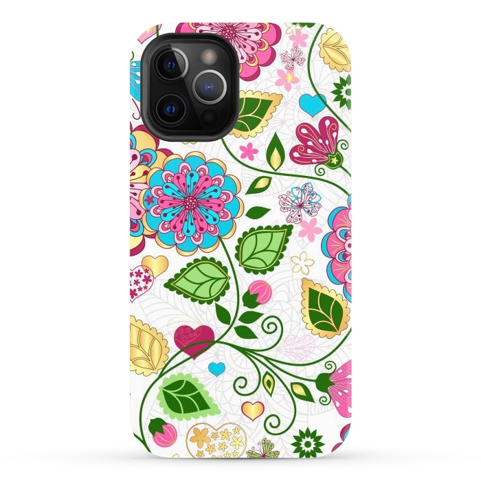 iPhone 12 Pro Max StrongFit Design Floral Pattern by ArtsCase