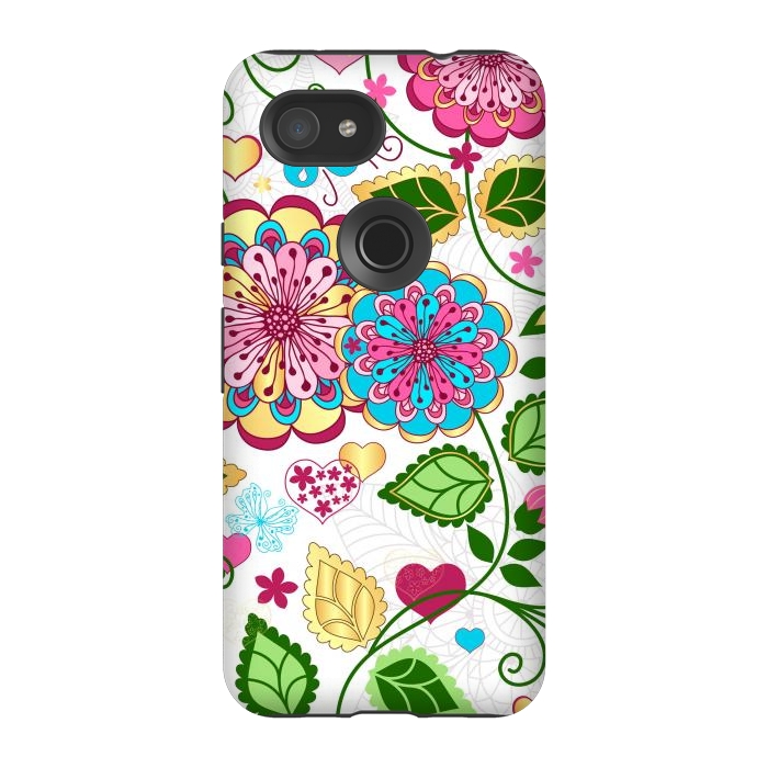 Pixel 3A StrongFit Design Floral Pattern by ArtsCase