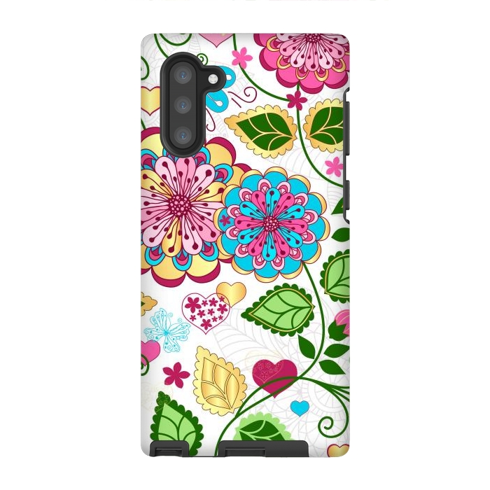 Galaxy Note 10 StrongFit Design Floral Pattern by ArtsCase