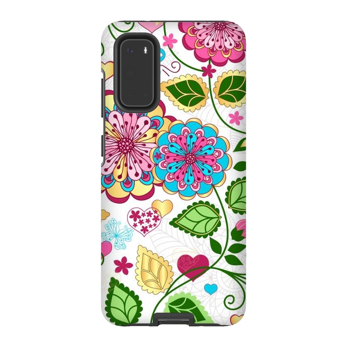 Galaxy S20 StrongFit Design Floral Pattern by ArtsCase