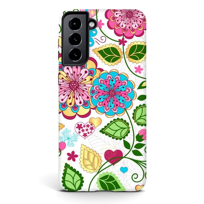 Galaxy S21 StrongFit Design Floral Pattern by ArtsCase