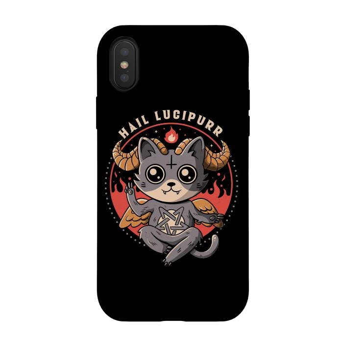 iPhone Xs / X StrongFit Hail Lucipurr by eduely