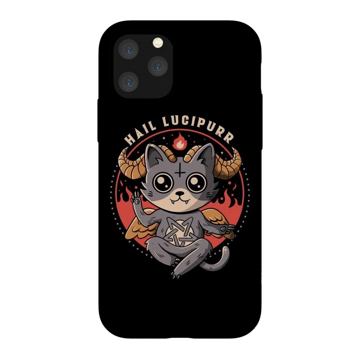 iPhone 11 Pro StrongFit Hail Lucipurr by eduely