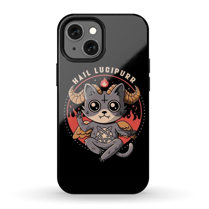 iPhone 12 mini StrongFit Hail Lucipurr by eduely