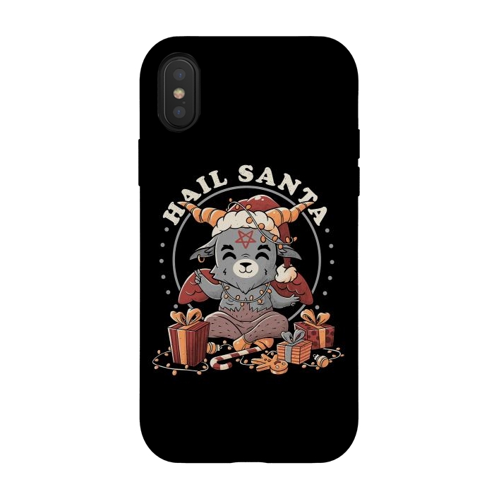 iPhone Xs / X StrongFit Hail Santa by eduely
