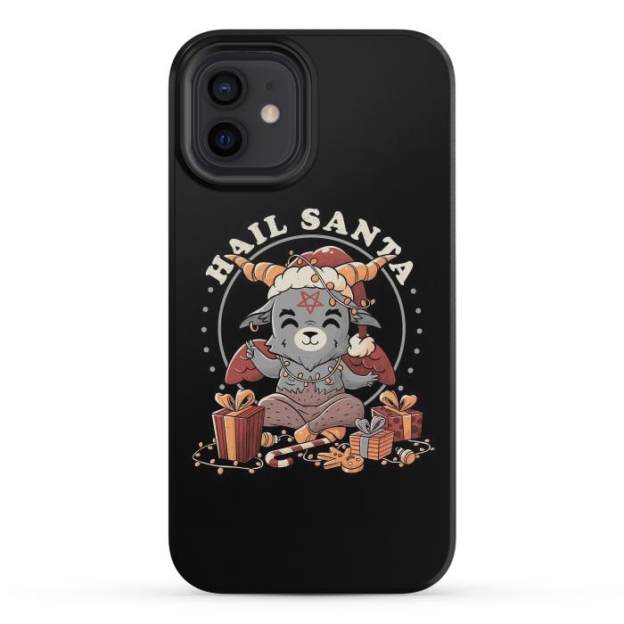 iPhone 12 mini StrongFit Hail Santa by eduely