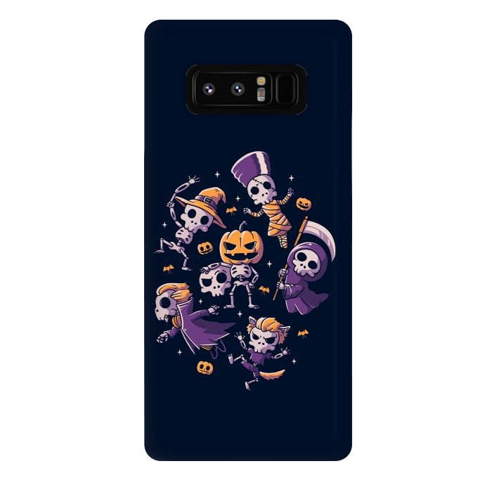 Galaxy Note 8 StrongFit Halloween Skulls by eduely