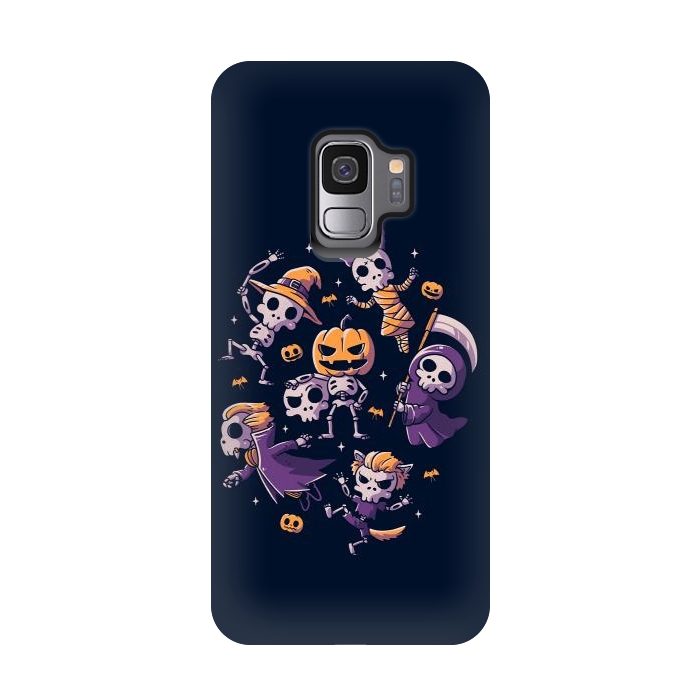 Galaxy S9 StrongFit Halloween Skulls by eduely